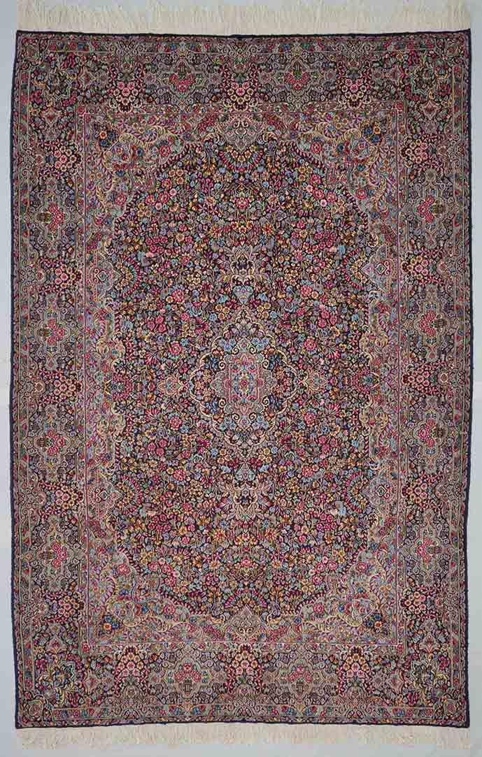 قالی کرمانی (راور)، 2.03 در 3.06 متر ،  80 جفت
