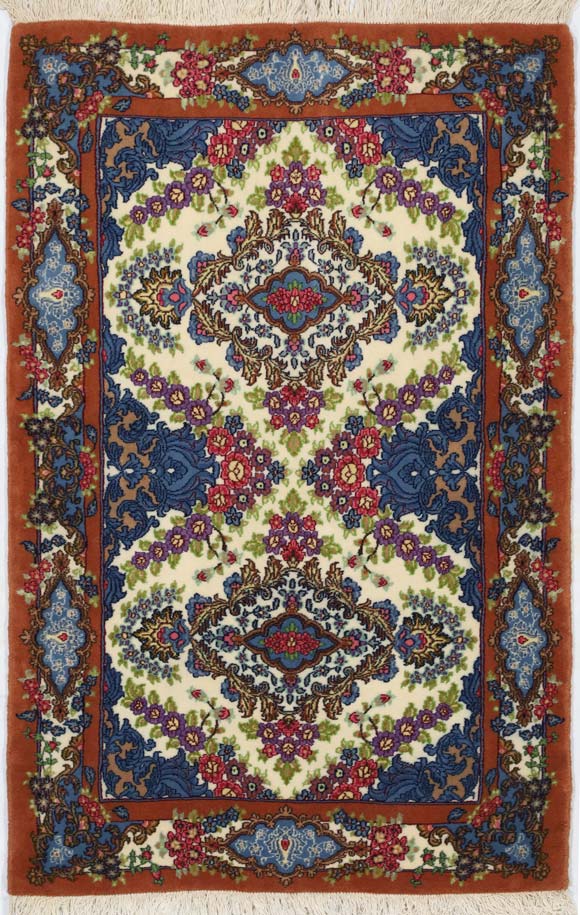 قالی کرمانی (کرمان)، 0.98 در 1.48 متر ،  90 جفت
